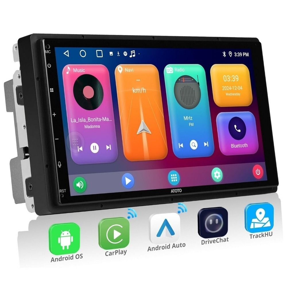 Atoto A5L Double DIN Car Stereo, 7" HD Touchscreen CarPlay & Android Auto